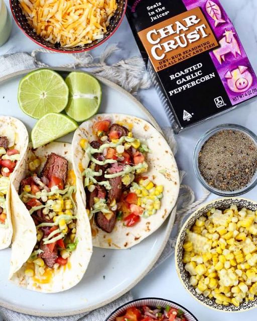 Grilled Char Crust® Steak Tacos